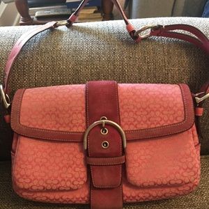 Red coach purse